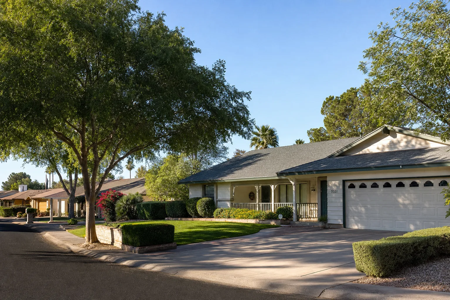 Established home in Santa Clara, Utah with mature landscaping — a typical AC replacement and mini-split installation project for Dixie Comfort HVAC