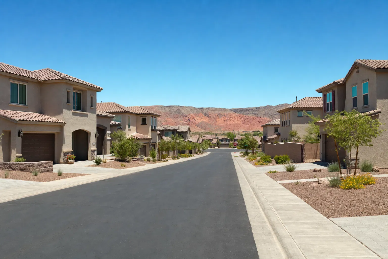 New residential neighborhood in Hurricane, Utah where Dixie Comfort HVAC installs mini-splits and replaces AC systems
